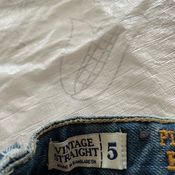 Faded blue jeans Vintage Straight Size 5. Faded black Buzz Cuts size 5. - Picture 10 of 15